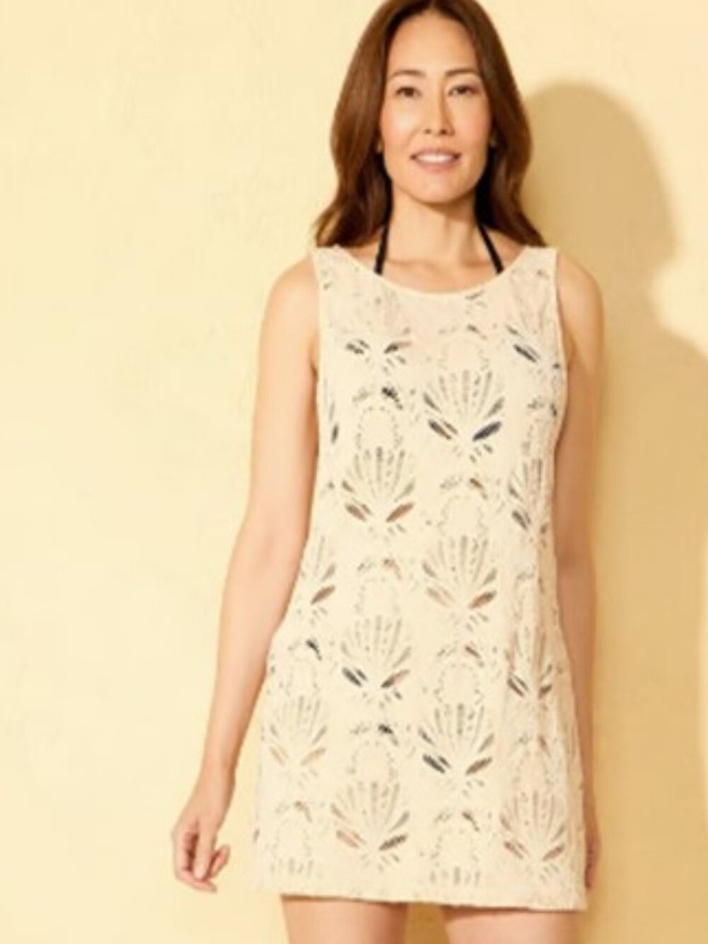 Shade & Shore Women's Crochet Pull Over Swim Cover Up Dress Size S (4-6) NWT